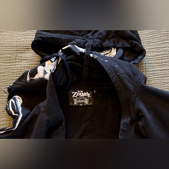 Killstar - Black Rob Zombie Collaboration Bolero Hoodie - Picture 3 of 3